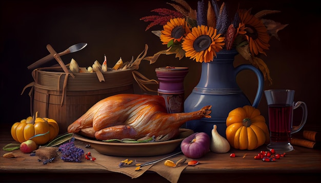 Thanksgiving and the Harvest Feast Novemer 23th Generative AI