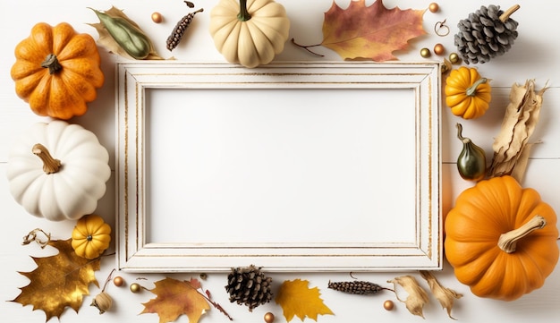 Thanksgiving Holiday wood table background with copy space for text Generative ai