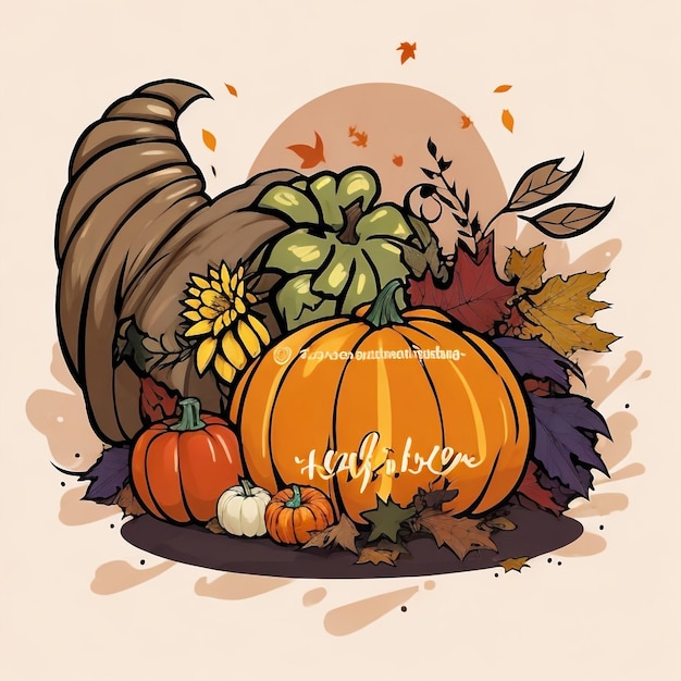 Photo thanksgiving pumpkin background images collections cute wallpapers ai generated