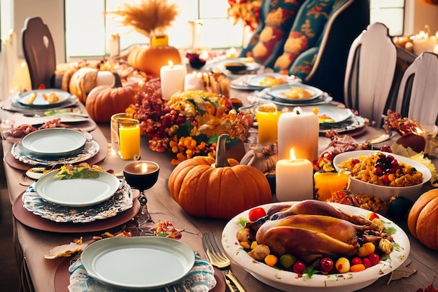 Photo thanksgiving scene background