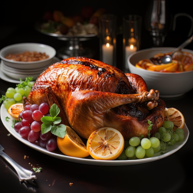 Thanksgiving Table Elegance Roast Turkey