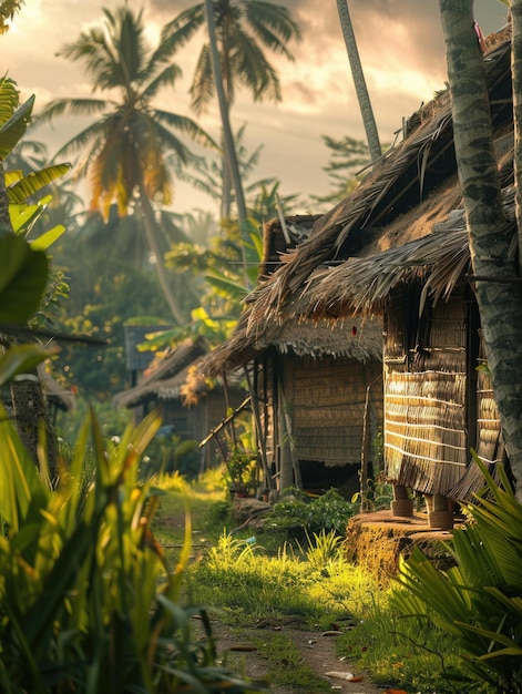 Thatched Roof Hut in Jungle