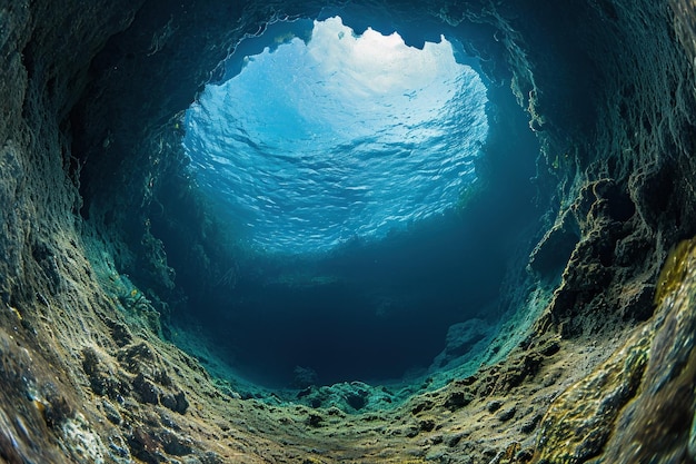 Thecave in deep sea underwater outdoors nature