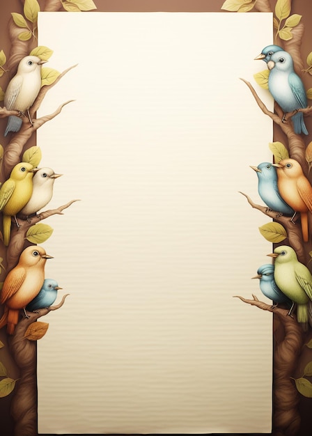 there are many birds sitting on the branches of a tree generative ai