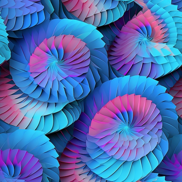 There are many different colored paper flowers arranged together generative ai