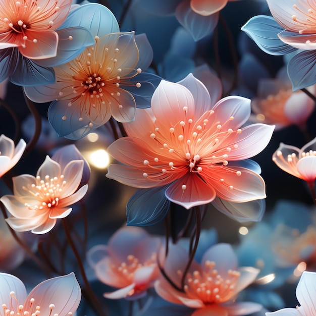 There are many flowers that are in the picture together generative ai