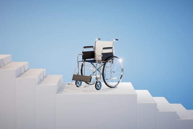 There are no conditions for the movement of people with disabilities wheelchair on the steps