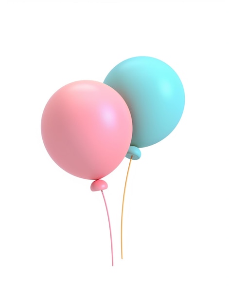 there are two balloons that are on a stick together generative ai