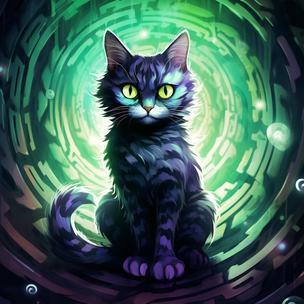 there is a cat that is sitting in a tunnel generative ai