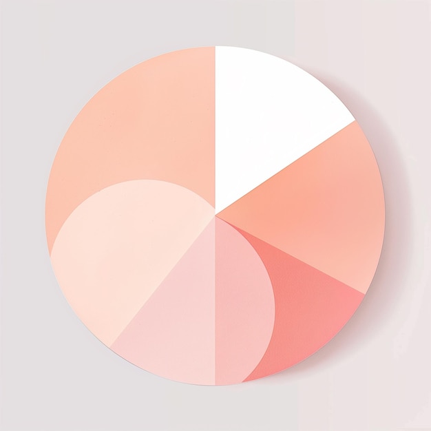 Photo there is a circular design with a pink and white color scheme generative ai