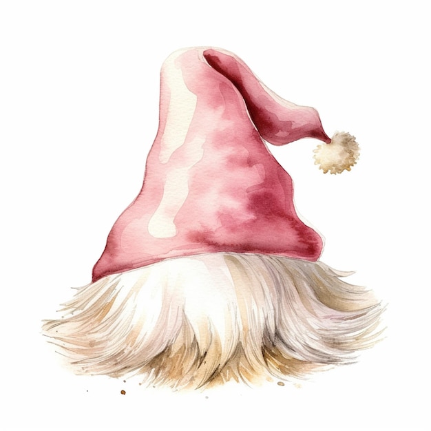 There is a dog wearing a santa hat and a red hat generative ai