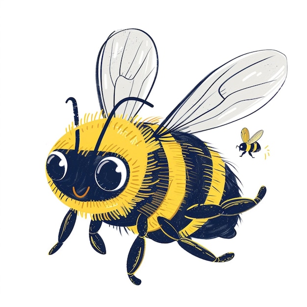 there is a drawing of a bee with a lot of eyes generative ai