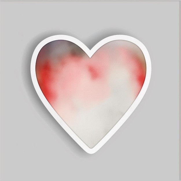 Photo there is a heart shaped sticker with a blurry background generative ai