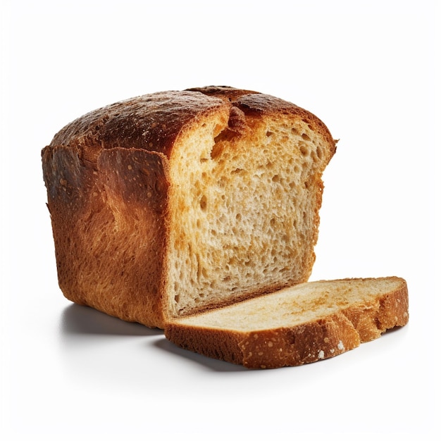 there is a loaf of bread with a slice cut out of it generative ai