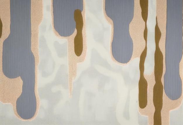 there is a painting of a pattern of brown and blue paint generative ai