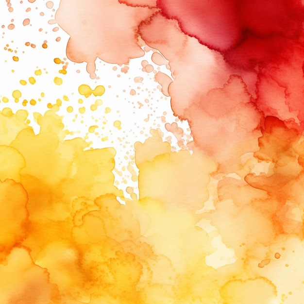 There is a painting of a red and yellow watercolor stain generative ai