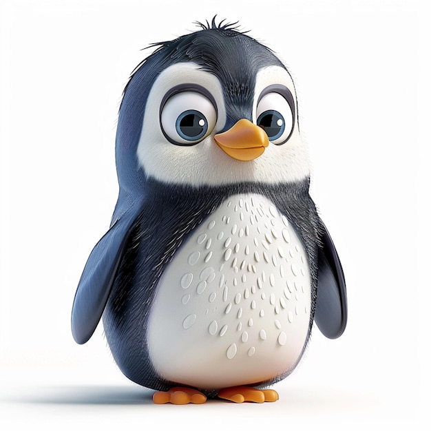 there is a penguin that is standing up with a big smile generative ai