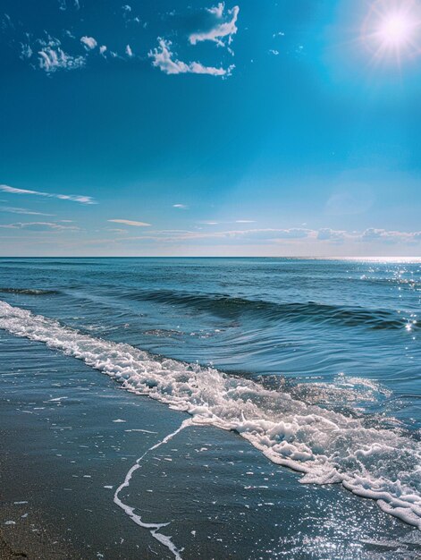 there is a person walking on the beach with a surfboard generative ai