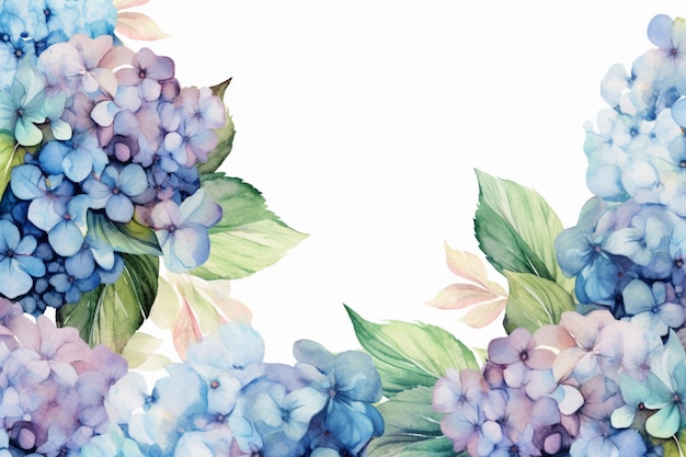 there is a picture of a watercolor painting of a bunch of flowers generative ai