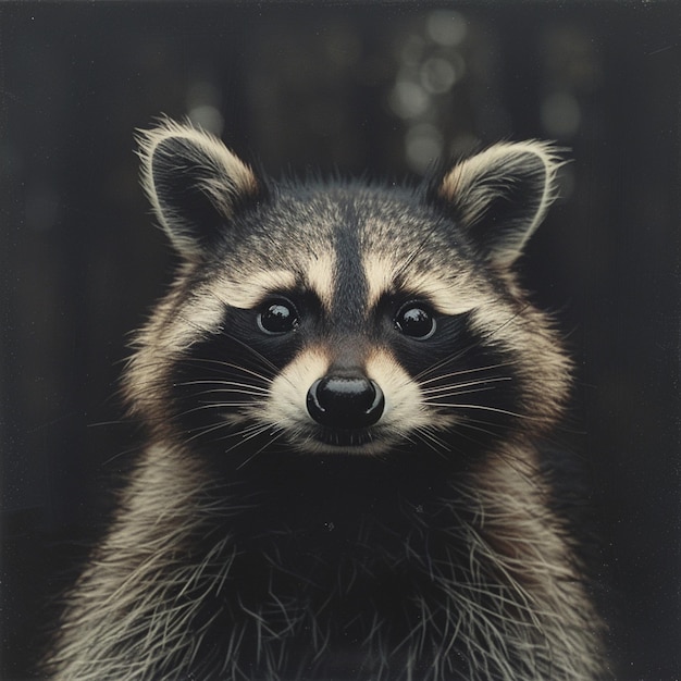 there is a raccoon that is looking at the camera generative ai