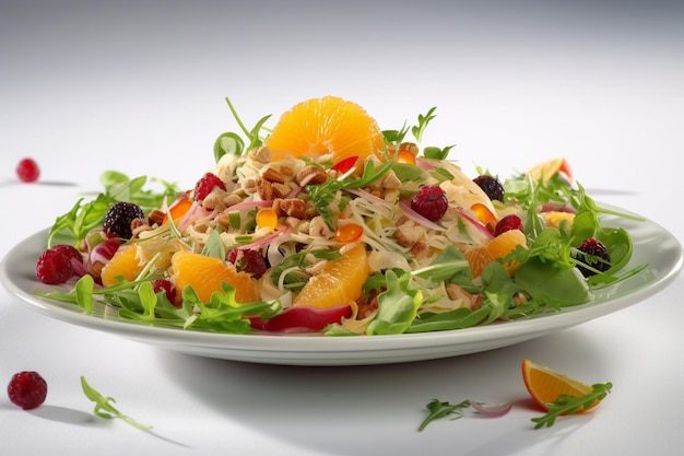 There is a salad with oranges generative ai