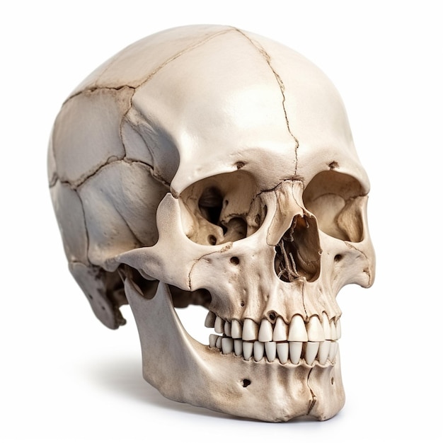 there is a skull with a missing jaw and a missing jaw generative ai