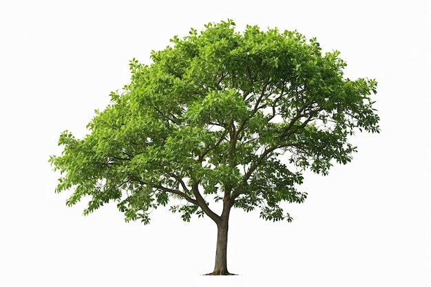 there is a tree that is growing on a hill with a white background