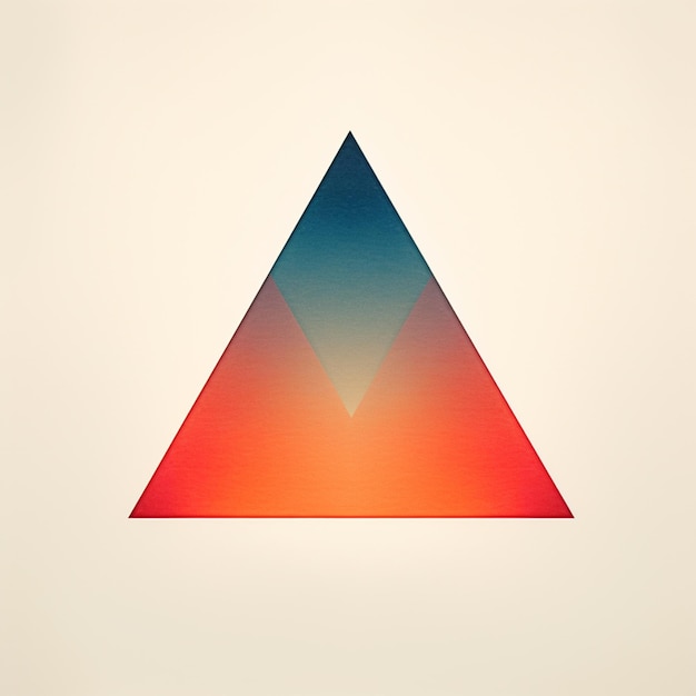 there is a triangle with a red and blue triangle on it generative ai