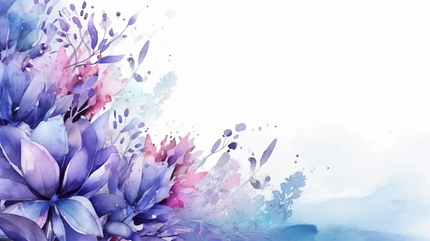 There is a watercolor painting of a bunch of flowers generative ai