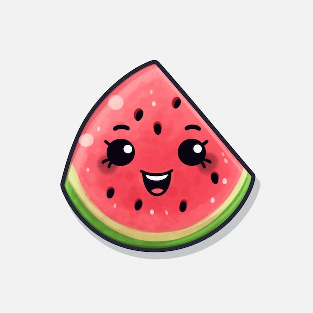 There is a watermelon with a face drawn on it generative ai