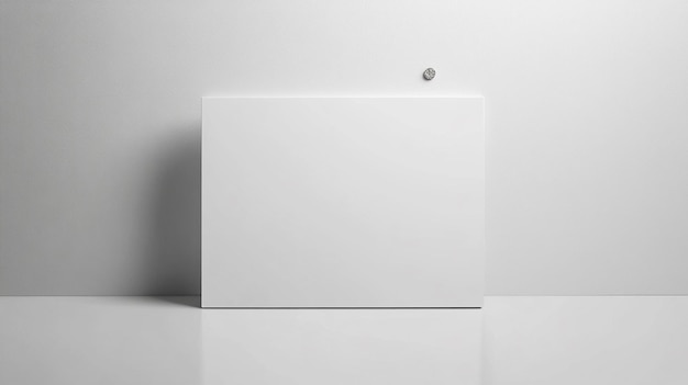 Photo there is a white square box with a button on it generative ai