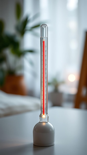 Thermometer with Soft Calming Glow in Home Healthcare Scene