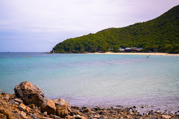 Thian Beach at Larn island Koh Larn Beautiful of sea at Chonburi Thailand