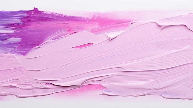 Photo thick pink and purple acrylic oil paint brush stroke