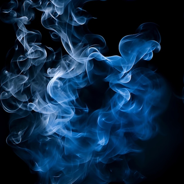 thick smoke on black background AI Generated