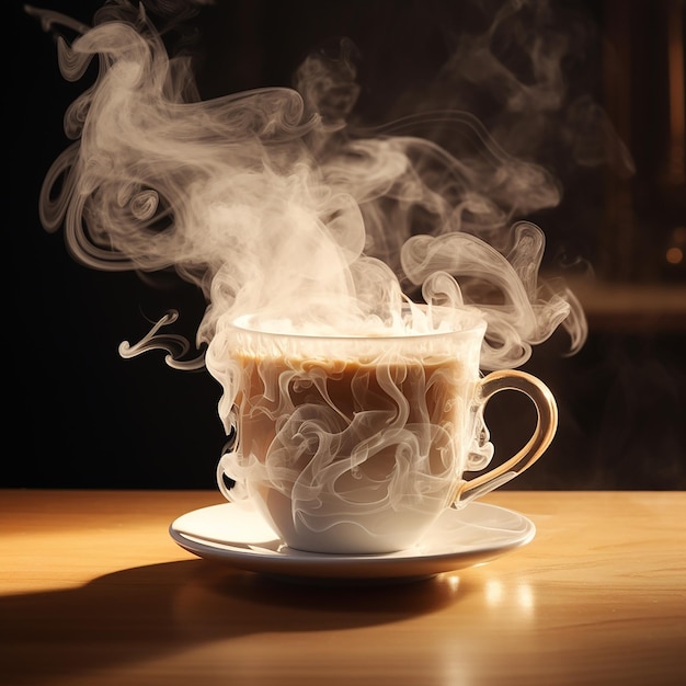 thick smoky coffee from the heat