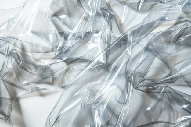 Thin clear plastic backgrounds crumpled abstract