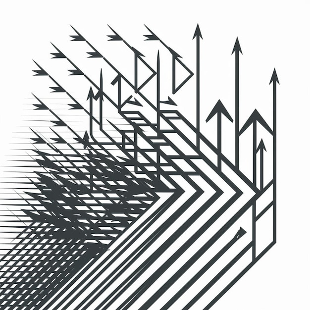 Thin To Thick Arrows line art design