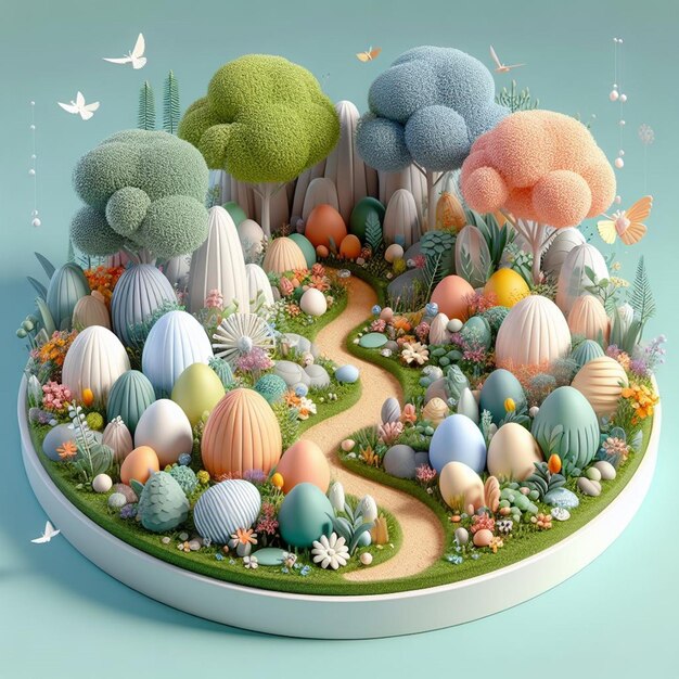 This 3d design is created for Happy Easter Monday