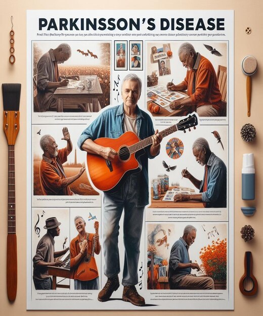 This 3d illustration is made for Parkinson Day