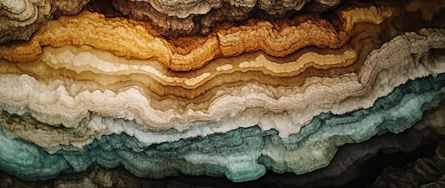 Photo this abstract painting depicts geological rock layers in vivid textures and colors that display the earth39s natural beauty