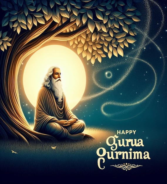 This attractive beautiful design is created for Happy Guru Purnima