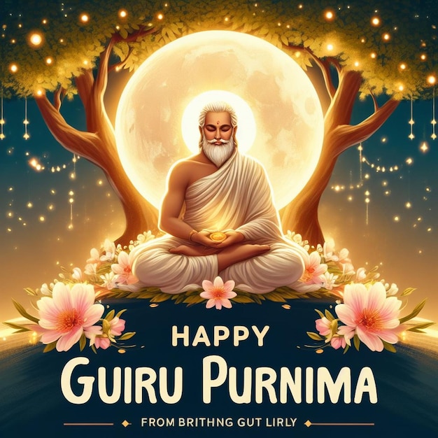 This attractive beautiful design is created for Happy Guru Purnima