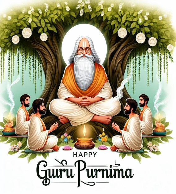 This attractive beautiful design is created for Happy Guru Purnima