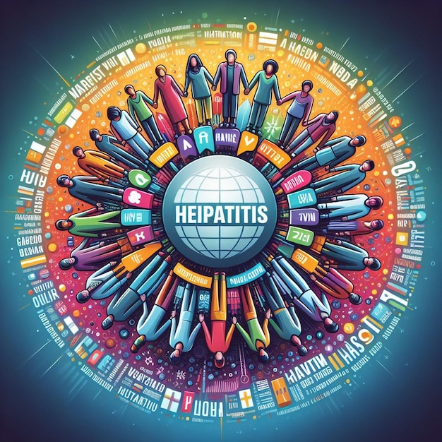 Photo this attractive design is designed for world hepatitis day