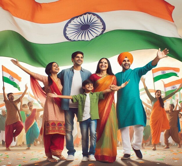 This beautiful 3D design is designed for Happy Indian Independence Day