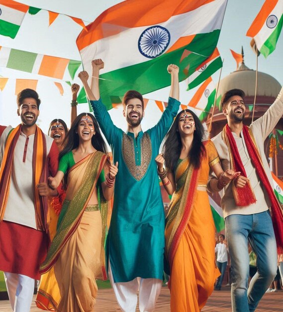 Photo this beautiful 3d design is designed for happy indian independence day