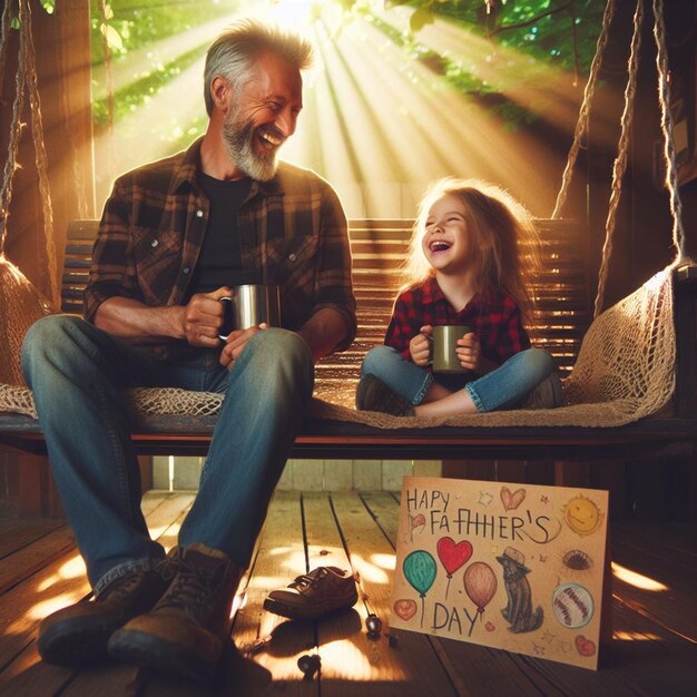 Photo this beautiful design is designed for happy fathers day event