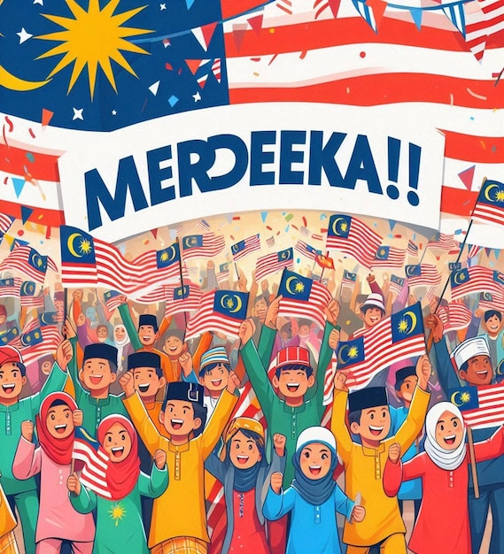 This beautiful design is designed for Malaysia Independence Day