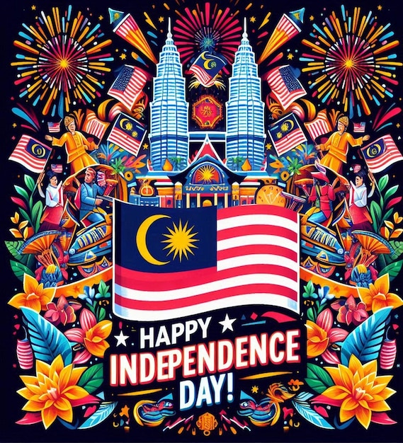 Photo this beautiful design is designed for malaysia independence day